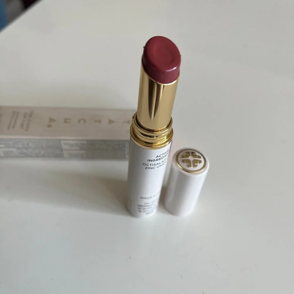 TATCHA Kissu Lip Tint SPF 25 Hydrating Tinted Lip Sunscreen in Camellia, NIB